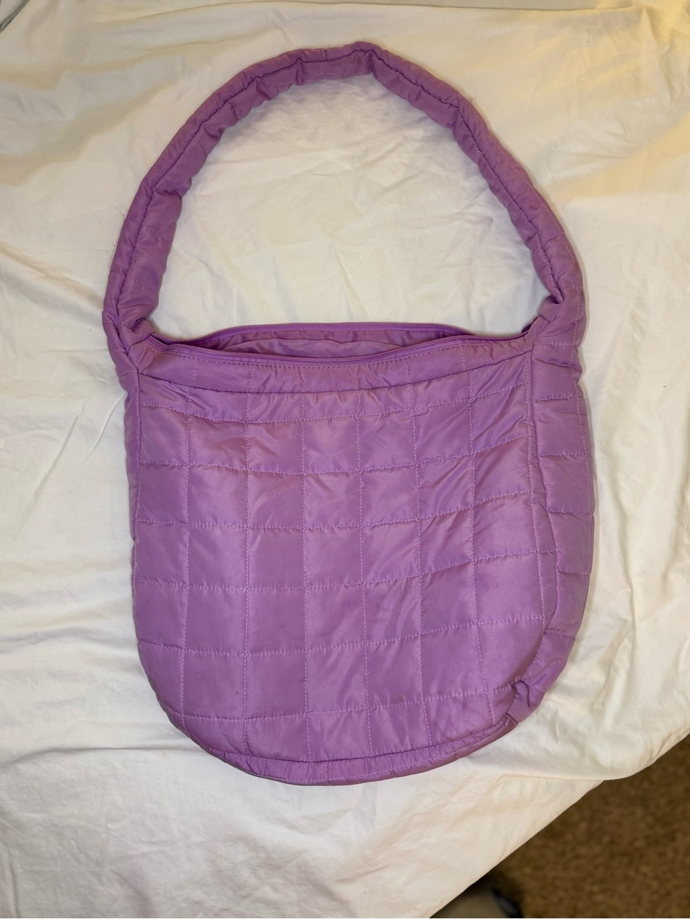 Quilted Purple Shoulder Bag - Women